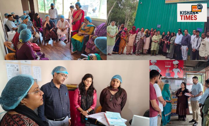 “IFAD टीम हरिद्वार में ग्रामोत्थान (रीप) परियोजना के अंतर्गत महिला-नेतृत्व वाले उद्यमों और ग्रामीण आजीविका पहलों का निरीक्षण करती हुई।”