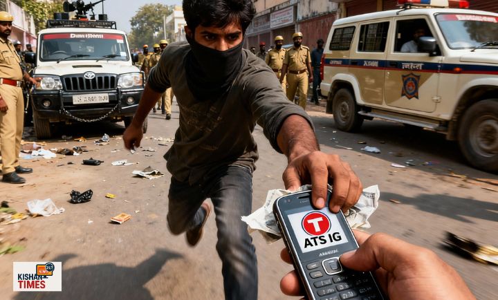भोपाल के वीवीआईपी इलाके में एटीएस आईजी के मोबाइल छीनने की घटना।