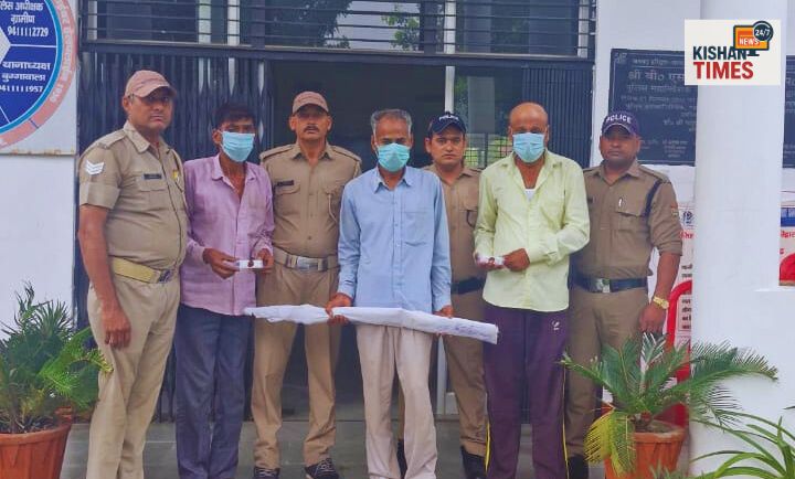 "थाना बुग्गावाला पुलिस द्वारा गिरफ्तार संदिग्ध और बरामद हथियार"