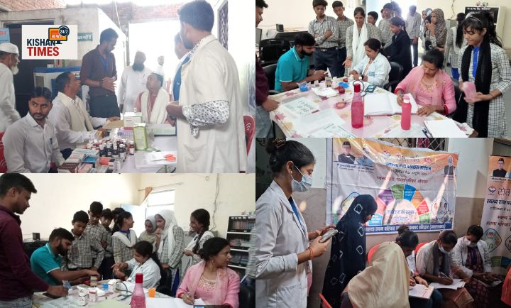 हरिद्वार में स्वस्थ नारी सशक्त परिवार अभियान के तहत स्वास्थ्य शिविर में उपचार लेते लोग।