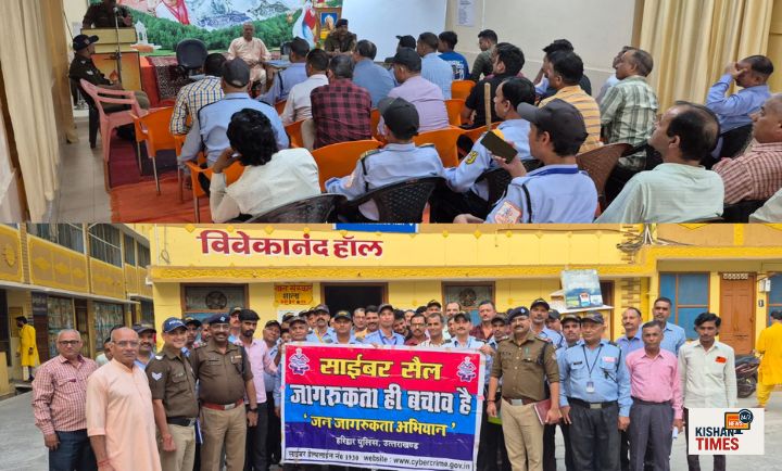 हरिद्वार ट्रैफिक पुलिस राष्ट्रपति आगमन के मद्देनज़र सड़कों पर डायवर्जन की तैयारी करती हुई।