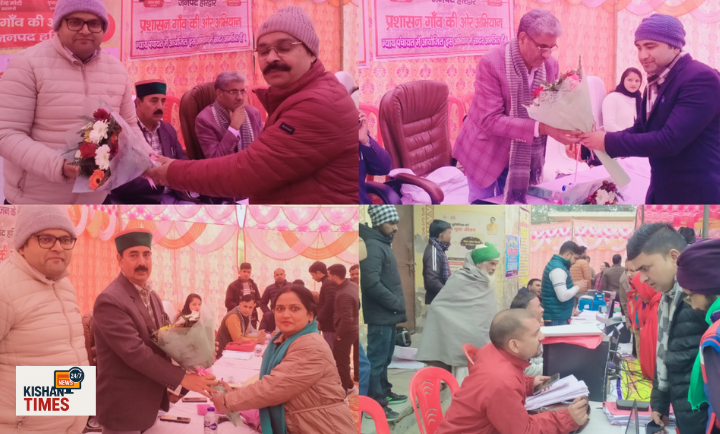 “लक्सर बहादरपुर खादर में जन-जन की सरकार शिविर में ग्रामीणों की समस्याएं सुनते एडीएम पिंचा राम चौहान”