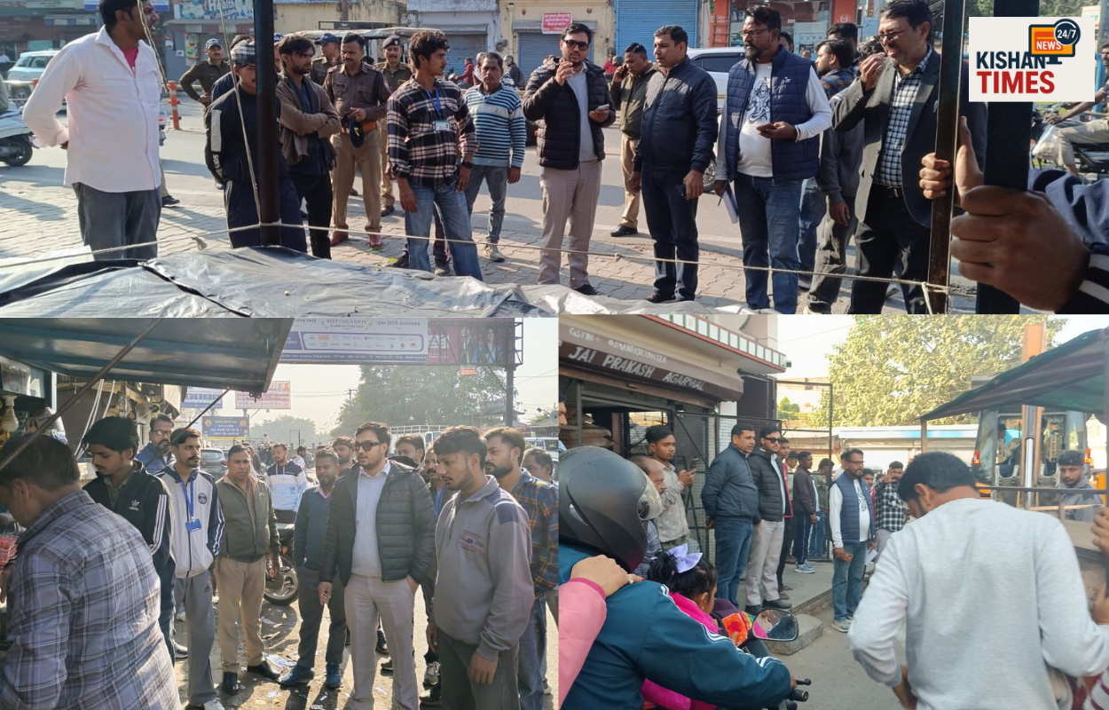 हरिद्वार ज्वालापुर क्षेत्र में नगर निगम का अतिक्रमण हटाओ अभियान