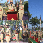 पुलिस लाइन रोशनाबाद में एसएसपी द्वारा ध्वजारोहण