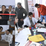 हल्द्वानी मीडिया सेंटर में आयोजित पत्रकारों के लिए निःशुल्क स्वास्थ्य शिविर में जांच कराते मीडिया प्रतिनिधि