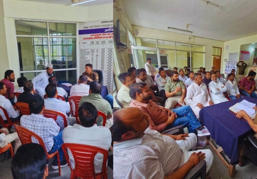 बुग्गावाला थाना में ईद-उल-फितर को लेकर आयोजित शांति समिति की बैठक