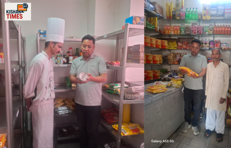 हरिद्वार में खाद्य विभाग की छापेमारी करते अधिकारी