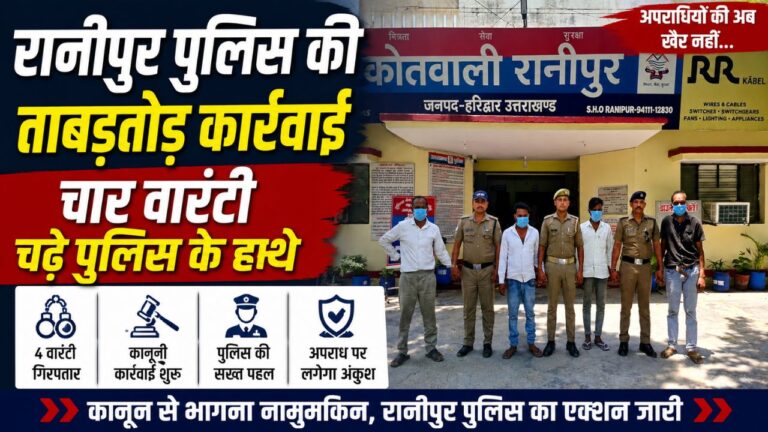 रानीपुर पुलिस द्वारा ऑपरेशन प्रहार के तहत गिरफ्तार किए गए वारंटी आरोपी