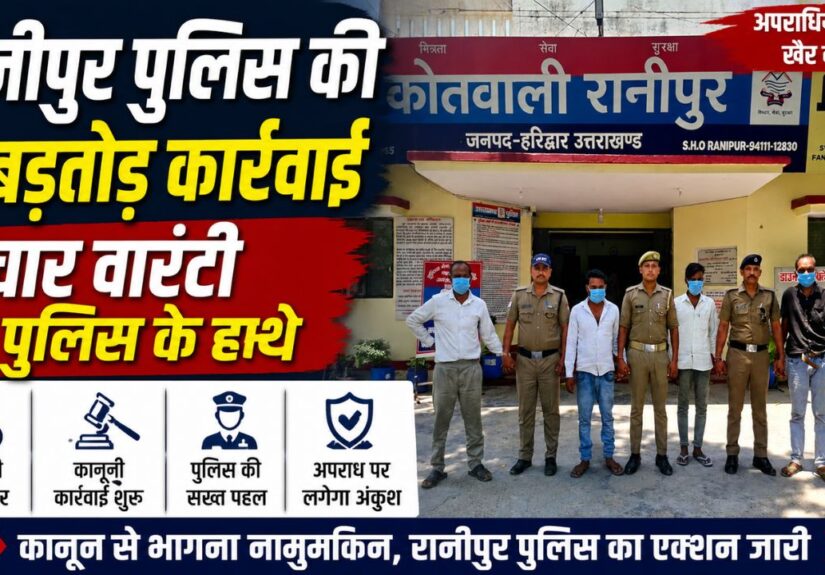 रानीपुर पुलिस द्वारा ऑपरेशन प्रहार के तहत गिरफ्तार किए गए वारंटी आरोपी
