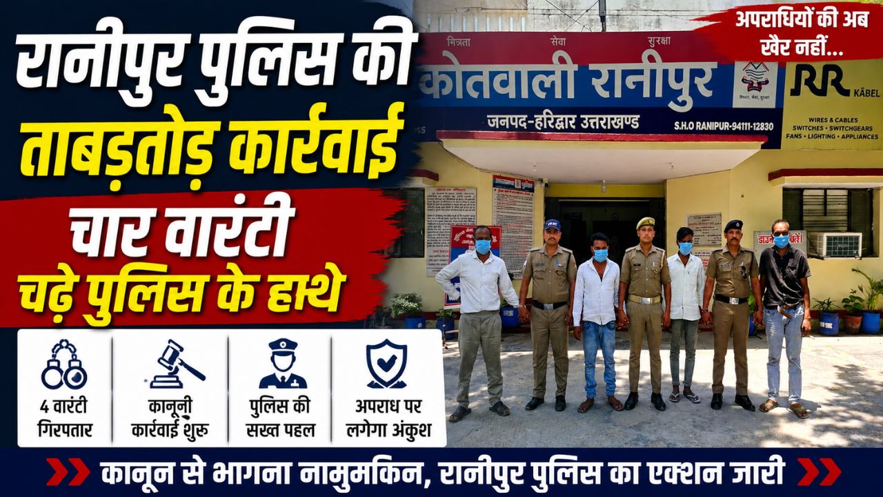 रानीपुर पुलिस द्वारा ऑपरेशन प्रहार के तहत गिरफ्तार किए गए वारंटी आरोपी