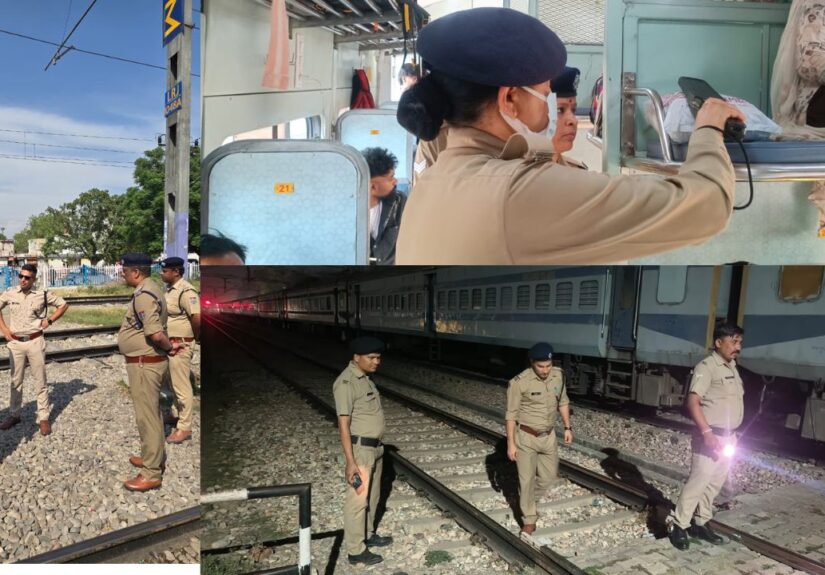 हरिद्वार रेलवे स्टेशन पर जीआरपी और आरपीएफ द्वारा संयुक्त सुरक्षा चेकिंग अभियान