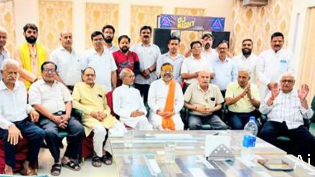 रुड़की में ब्राह्मण समाज के संयुक्त मंच गठन को लेकर आयोजित बैठक में मौजूद प्रतिनिधि।